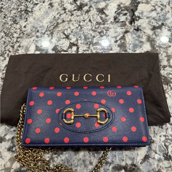 Gucci Horsebit 1955 chain purse polka dot - Picture 2 of 7